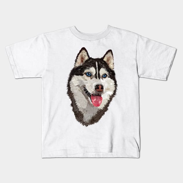 Husky Kids T-Shirt by obscurite